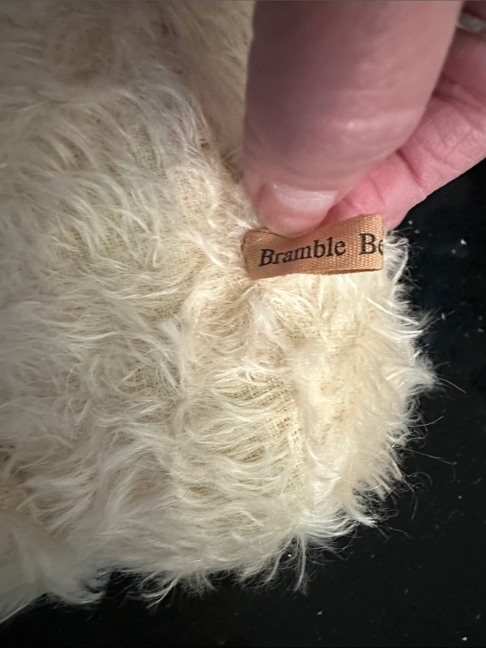 Handmade by Artist Lori Baker, Mohair Bramble Bear. - Picture 3 of 9
